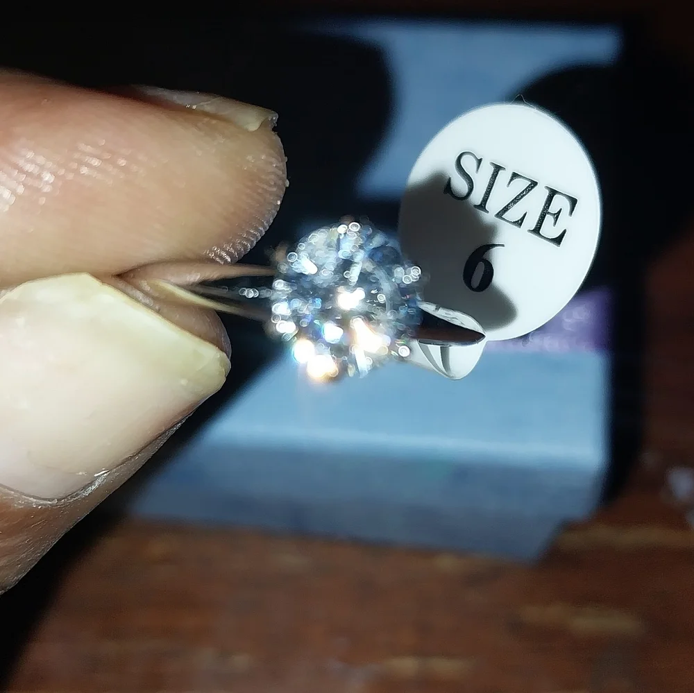 925 sterling silver Diamond wedding ring.